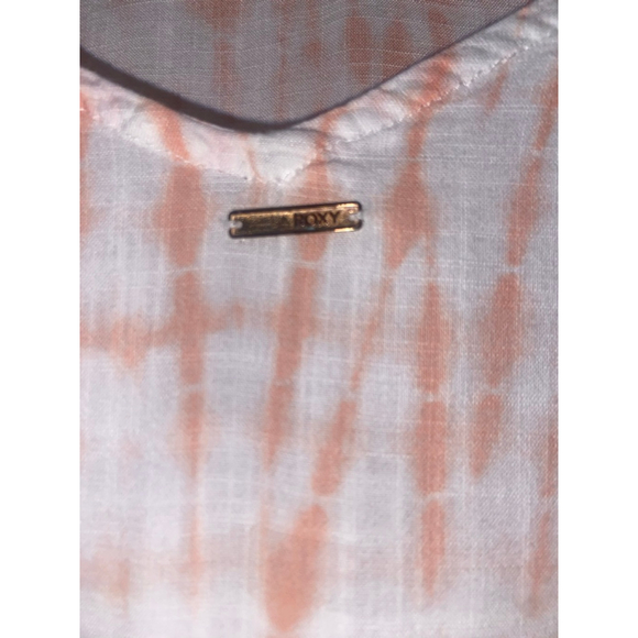 Women's Roxy White Orange Tie-Dye Midi Dress S - Picture 4 of 5